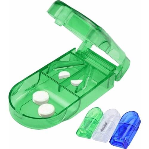 Pill Cutter Box Portable Convenient Drug Box Tablet Cutter Splitter Medicine Pill Holder Pill Cutter box pillendoosje