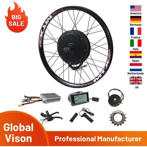135mm dropouts 48v-72v 3000w electric bike conversion kit with lcd meter 100km/h speed max