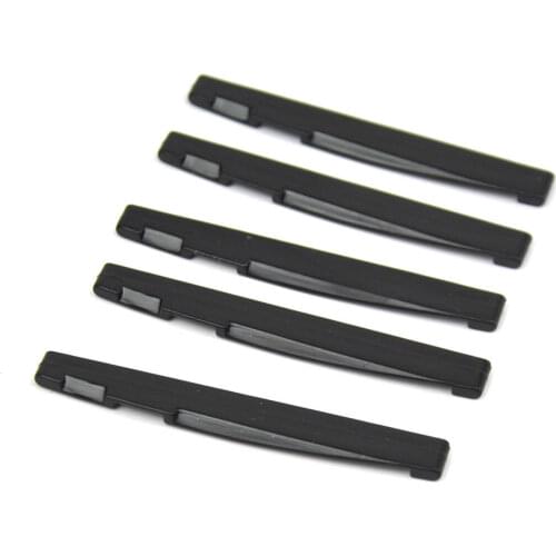 Lots of 50pcs ABS Plastic Acoustic Guitar Compensated Saddles Lower Nuts Black