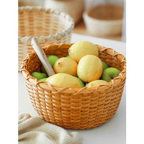 Kitchen Woven Vegetable Basket Living Room Large Household Modern Coffee Table Fruit Plate Storage Basket