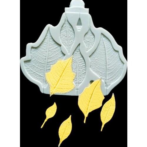 Leaf-shaped silicone mold DIY cake baking tool clay tool fondant cake shop decoration tool kitchen accessories KLM