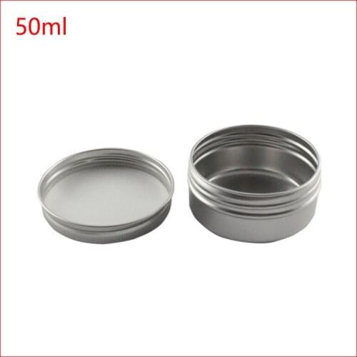 50G metal face cream jar,small candy jar with good seal, aluminum candle packaging metal jar for cream powder100pcs/lot