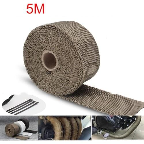 Motorcycle Exhaust Scald Prevention Thermal Exhaust Tape Header Heat Wrap Resistant Downpipe For Motorcycle Car Accessories