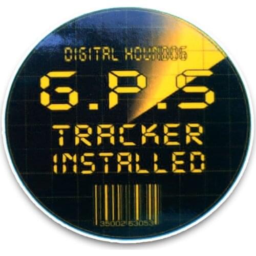 Hot Sell Personality GPS Tracker Installed Car Sticker Accessories Vinyl PVC 12cm*12cm Motorcycle Waterproof Reflective Decal