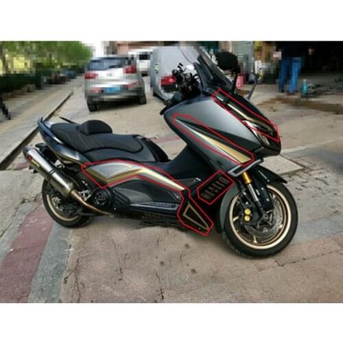 Motorcycle Headlight Fairing Stickers Decals Emblems For YAMAHA TMAX530 TMAX 530