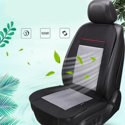 Black 12V/24V Cooling Car Seat Cushion Automotive Adjustable Temperature Cushion Comfortable Cooling Car Seat Cover