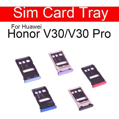 Genuine New Sim Card Tray Adapter For Huawei Honor V30/V30 Pro SD SIM Reader Card Slot Socket Holder Flex Cable Repair Parts