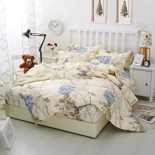 Bedclothes Luxury Bedding Duvet Cover With Zipper Closure Bedding College Dorm Girls Coverlet Flower Bedding Set Sheet Full Twin