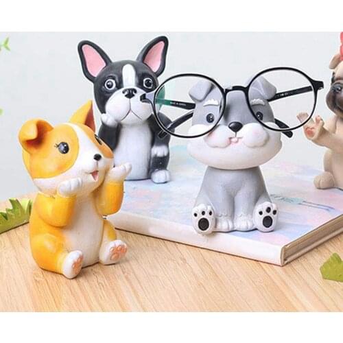 Lovely Dog Glasses Holder Stand Eyeglass Retainers Sunglasses Display Cute Animal Design Gift Home Decoration #T3G