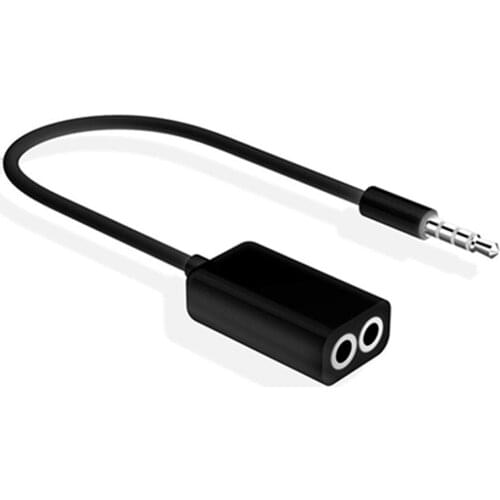 1PC 3.5mm White Double Earphone Headphone Y Splitter Cable Cord Adapter Jack Plug Audio Cable Cellphone Accessories