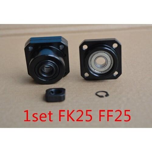 SFU3205 ballscrew support FK25 and FF25 for ball screw 32mm 3205 SFU3210 end support cnc part FK25 FF25 1set