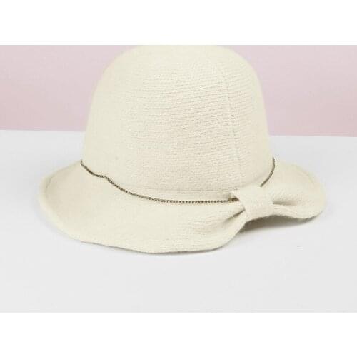 H770 Women Wool Felt Fedoras Hat Autumn Winter Dome Casual Cap Female Travel Outdoor Shopping Party Church Simple Elegant Hats
