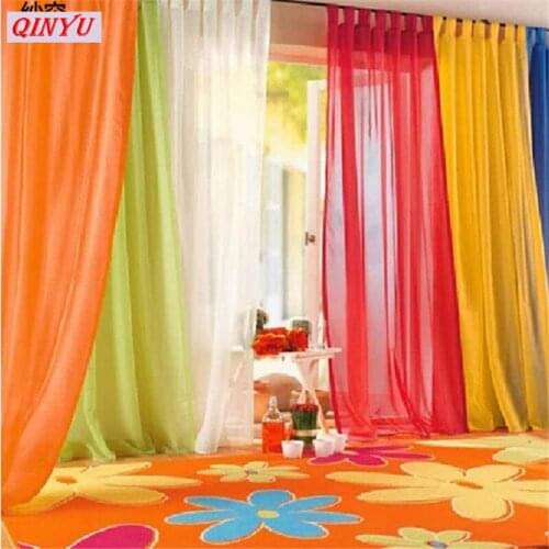 10Mx72cm Organza Gauze Element Floral Roman Curtains Tulle Fabrics Sheer Panel Modern Curtains Flower Window Treatment 5zSH015-2