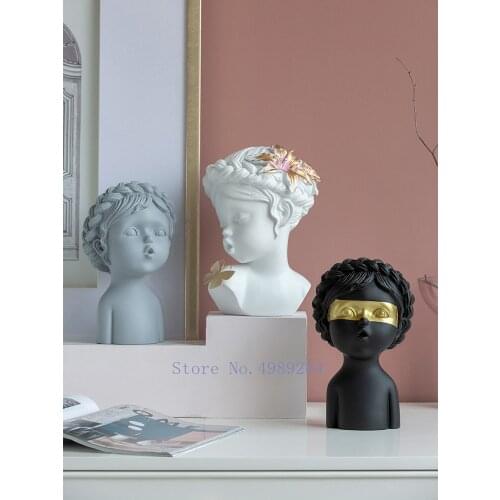 Nordic Creative girl butterfly Resin Crafts ornaments abstract sculpture Modern living room home decor figurines accessories