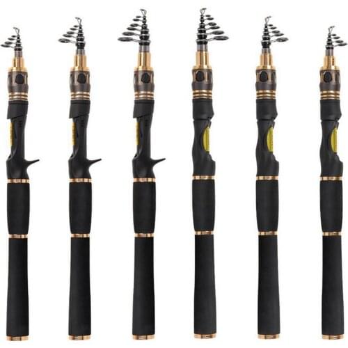 Telescopic Fishing Rod Casting Traveling Fishing Pole EVA Handle Fathers' Gift