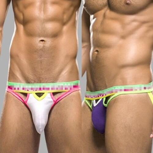 Men Jockstrap G-String Thongs Men Undershort Printed Cotton Solid Men Briefs Panties Guy Jockstraps Men Underwear S-XXL