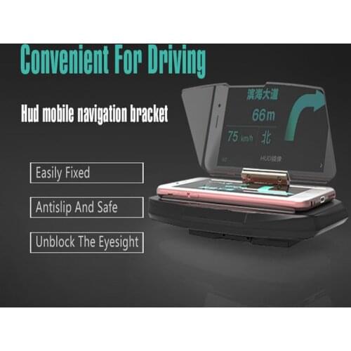 Youwinme Universal Car HUD Head Up Display For GPS Navigation Bracket Smart Phone iPhone Auto Mount Stand Holder