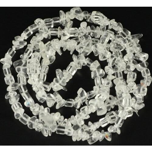 YHBZRET Natural White glass Stone Beads Irregular Gravel Chip Freeform Beads For Jewelry Making 86cm Diy Bracelet Accessories