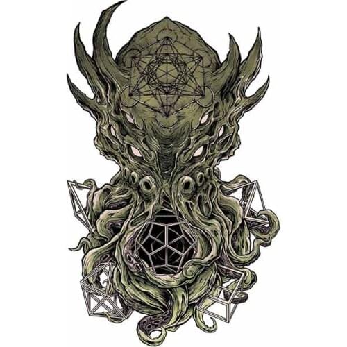 Funny Car Sticker for Concept for A Sacred Geometry Cthulhu Anime Bumper Decal Cartoon Surfboard Car Styling 8cm X 13cm