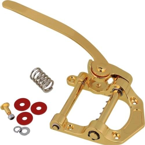 Golden Zinc Alloy Guitar Bridge Vibrato Tailpiece for Electric Guitar