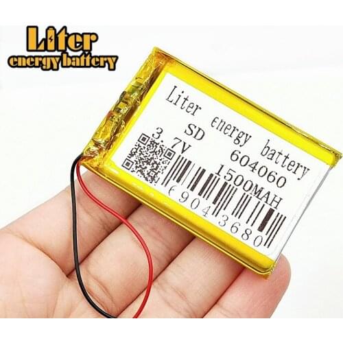 1/2/4pcs 604060 3.7 V lithium polymer battery 1500 mah DIY mobile emergency power charging treasure Li-Po Rechargeable batteries