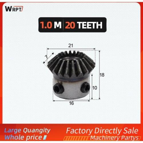 1pcs Bevel gear 1M 20Teeth inner bore 5/6/7/8mm gear 90 degrees Transmission gear DIY carbon steel cnc machine