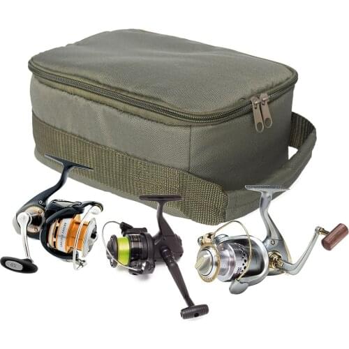 1 Pcs Fishing Reel Gear Bag Storage Case Oxford Cloth Dual Zipper for Outdoor &T8