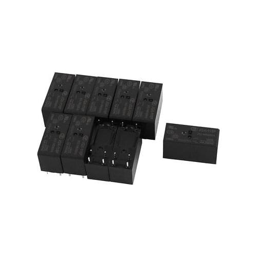 10 Pcs 12VDC 250VAC 16A 6 Terminal SPST JQX-115F-012-1HS3 Power Relay For PCB