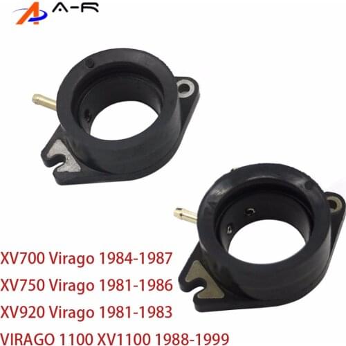 2X Carburetor Interface Intake outlet Manifold Adapter Insulator For Yamaha XV750 XV 750 Virago 4FY/4PW 1992 - 1997 1993 1994