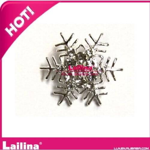 26mm high quality rhinestone christmas snowflake buttons