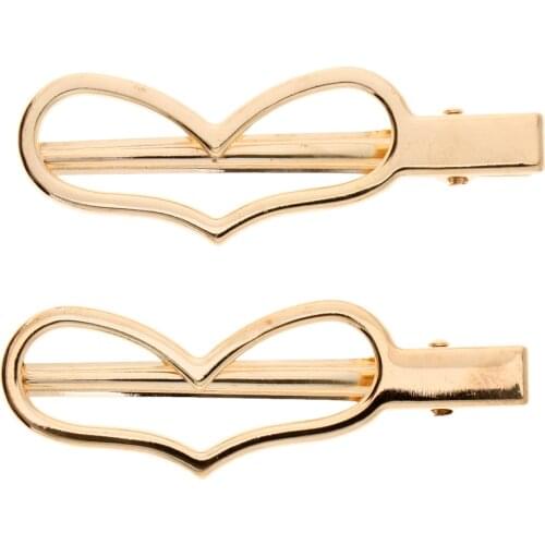 2x Hair Clip Side Pin Grip Women Clamp Metal Slide School Work Party Hair Accessories