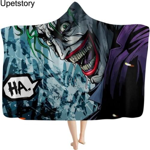 3D Horror Movie Character Hooded Blanket for Adult Gothic Halloween Killers Sherpa Fleece Wearable Throw Blanket Microfiber