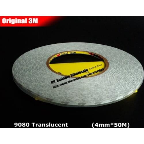 4mm*50 meters) 3M 9080 High Temperature Double Sided Adhesive Tape for LED Light, Phone Screen Display