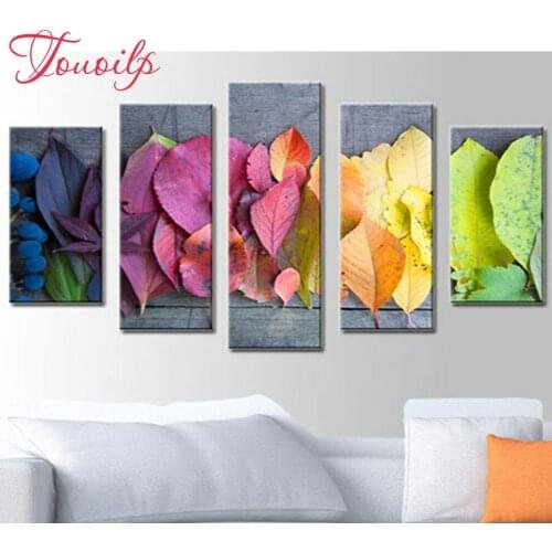 5 pcs Diamond Embroidery,Full,Diamond Painting Abstract"leaves"DIY,diamond Mosaic,3d,Cross Stitch,Home Decoration,oil painting