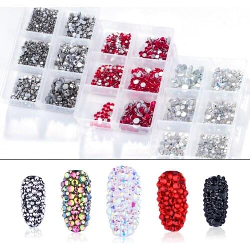 Astrobox Fancy Flatback SS6-SS20 Nail Art Rhinestone Crystal Rhinestone Glue On Nail Crystal Loose Stone Nail Accessories Comes