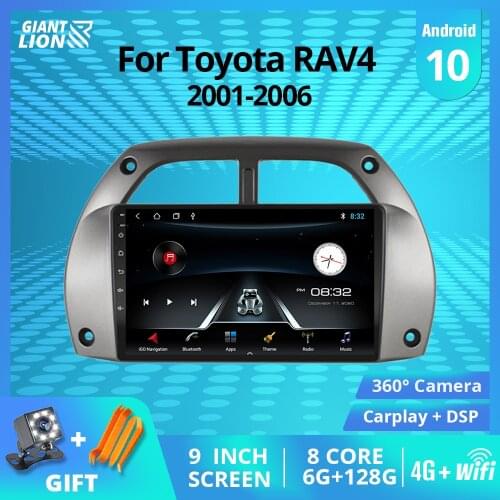 2 Din Android 9.0 Car Radio For Toyota RAV4 2001 2002 2003 2004-2006 Car Multimedia Player GPS Navigation Wifi 2IDN DVD Player