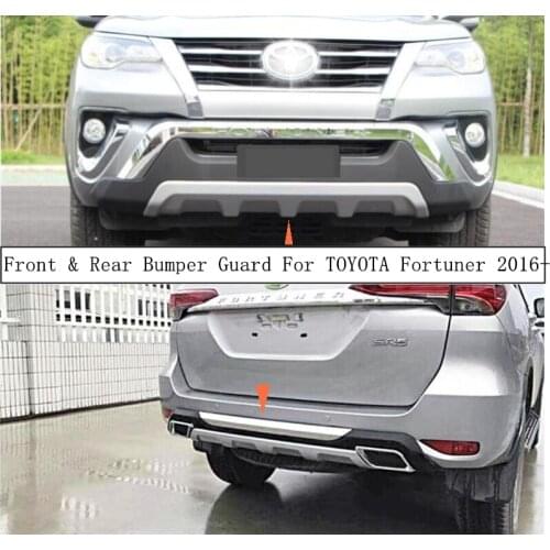 For TOYOTA Fortuner 2016-2021 Front & Rear Bumper Guard Plate Protector Anti-impact High Quality ABS Auto Accessories