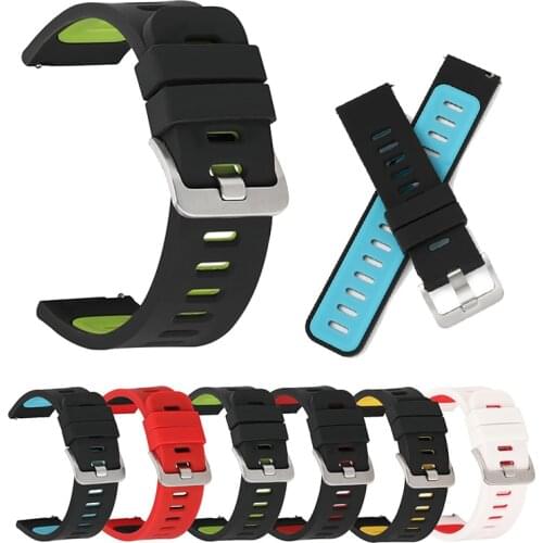 Venu SQ Strap Double Color Silicone Watch Band Sports Strap For Garmin 245 Forerunner 245M/645/Vivoactive 3/Venu Bracelet