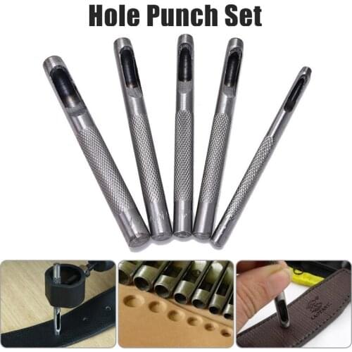 1PC High Quality Leather Hole Punch Round Steel Leather Craft Hollow Hole Punch 3.0mm-7mm Metal Gaskets DIY Pick Leather Tools