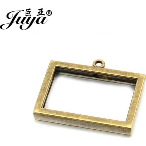 JUYA Jewelry Blank Cabochons Accessories 6pcs/lot Classic Suit 18x28mm Rectangle Shape Cameo Cabochon Base Setting Bezel AD0121