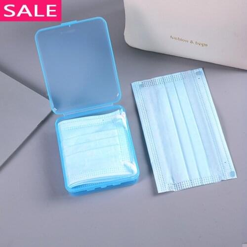 Saves masks box Portable Mask Storage Case Portable Squre Face Masks Container Safe Disposable Solid students Organizer box