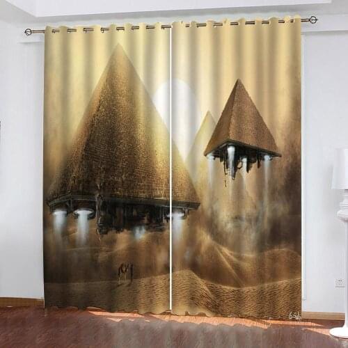 Beautiful Photo Fashion Customized 3D Curtains gold curtains windproof thickening blackout fabric