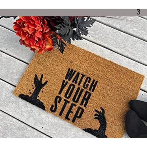 Creative Halloween Letter Doormat Multi-purpose Absorbent Pad Non-Slip Blanket for Kitchen Bedroom Bathroom M56