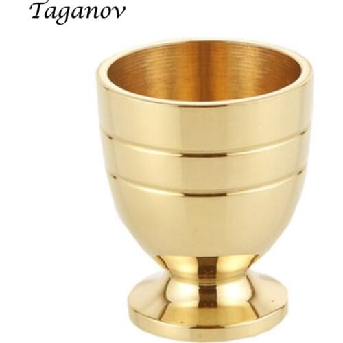 Best gift 1.5 inch pure copper tableware wine cup holy water cup small mug 35 ML 1 oz liqueur shot glass creative drinkware tool