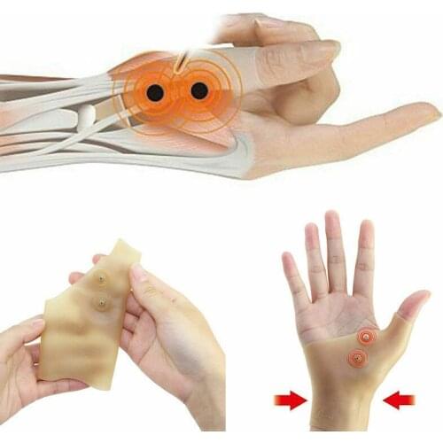 Magnetic Therapy Wrist Hand Thumb Support Gloves Silicone Gel Arthritis Pressure Corrector Massage Pain Relief Gloves