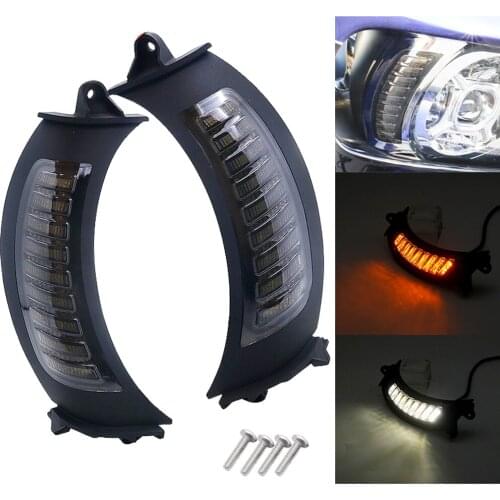 Motorcycle Amber LED Side Turn Signal Light For Harley Touring Road Glide FLTR 2015-2020