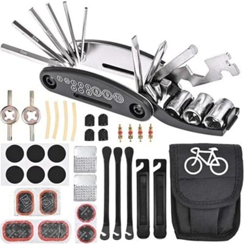 Bicycle Repair Tools Kit Bike Accessories Multi Tool Set With Pump Tire Patch Portable Mountain Road BikeTire Auto Tool Set