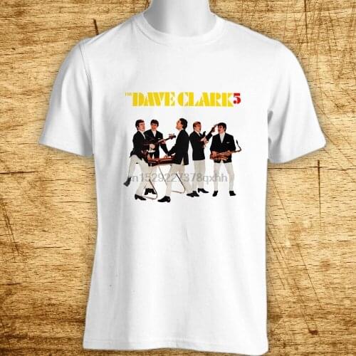 New Dave Clark Five DC5 English Rock Band Legend Mens White T-Shirt Size S-5XL