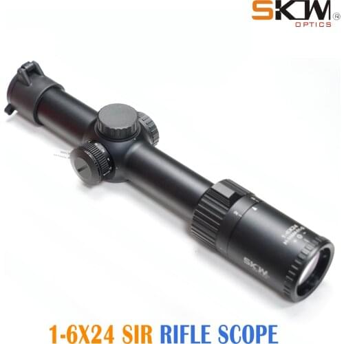 SKWoptics Hunting 1-6x24 Rifle scopes mount Tactical MIL reticle shock proof Riflescopes 30mm scope rings