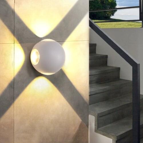 LED Wall Lamps 85-265V AC COB Aluminum Plant Outdoor Wall Light IP65 Waterproof Wall Lamp for Home Bedroom Garden Lights